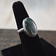 SS Moss Agate Ring Size 7