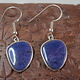 SS Sugilite 20mm Freeform Dangle Earrings