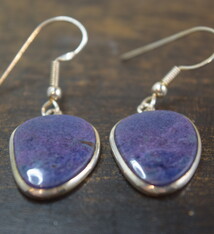 Sugilite Freeform Dangle Earrings