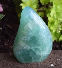 Green Fluorite Polished Freeform Carving 6.1"