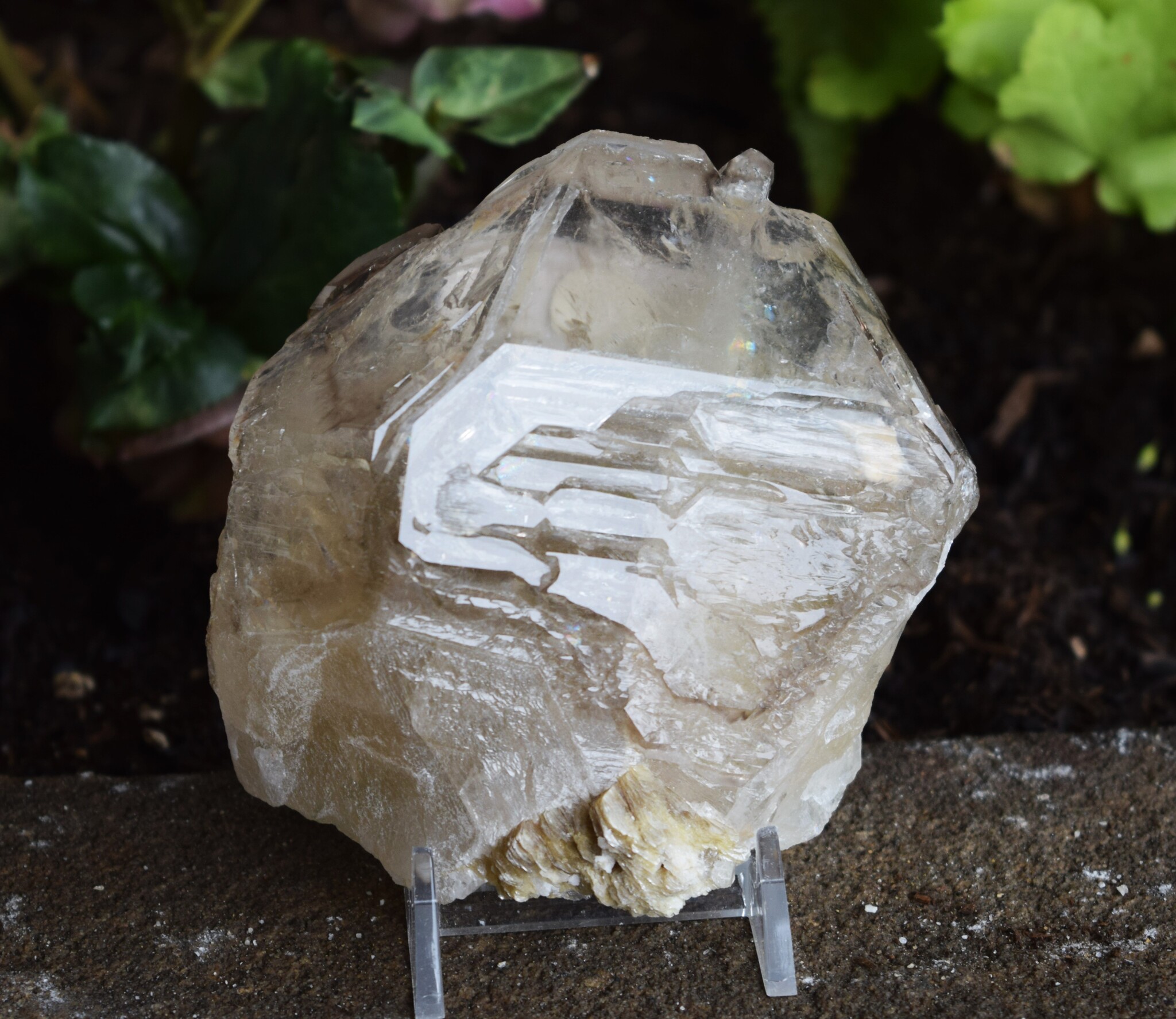 Smoky Elestial Quartz Rough Crystal Specimen 530g, Brazil