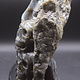 Labradorite 4-Skull Carving in Custom Wood Stand