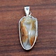 SS Burmese Jadeite Hand-Carved Insect Wire-Framed Pendant. Made by Local Artist: Bonnie AuBuchon