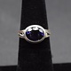 BSK 018 SS Iolite Faceted Oval 8mm x 10mm Ring Size 5