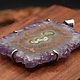 VIT 005 SS Amethyst Stalactite 72mm Slice Custom Frame and Prong Set Pendant