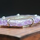 VIT 005 SS Amethyst Stalactite 72mm Slice Custom Frame and Prong Set Pendant