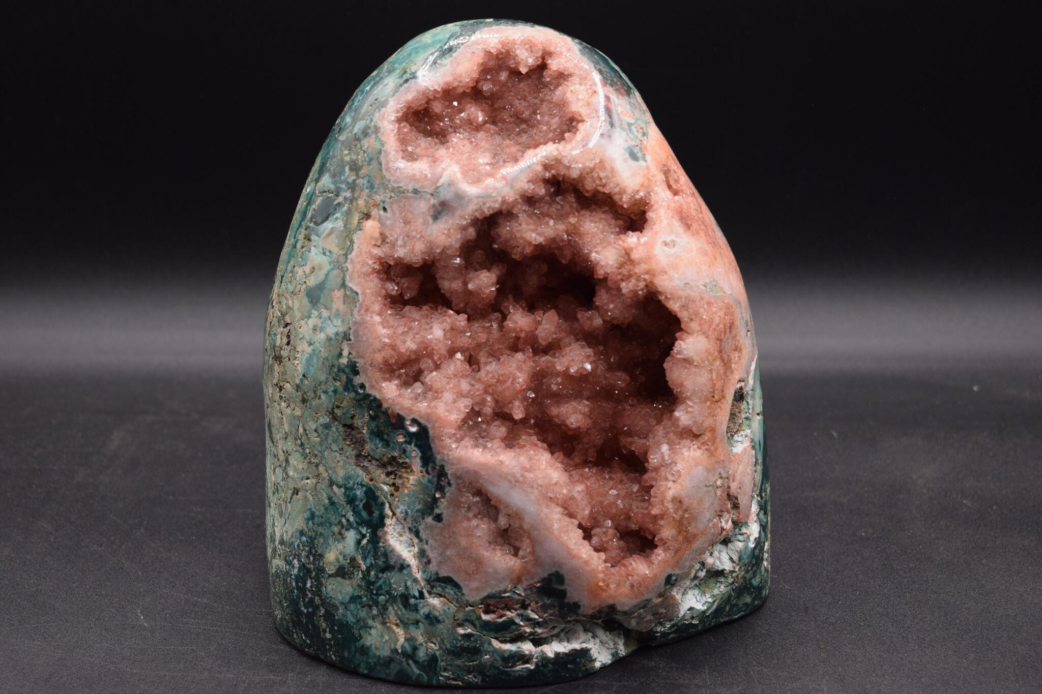 Pink Amethyst Partially Polished Self-Standing Specimen