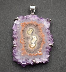 VIT 005 Amethyst Stalactite Slice Pendant