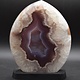 Quartz + Agate 2.96kg Polished Flame w/ Druzy on Black Base
