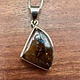SS Australian Boulder Opal 21mm Triangular Cab Bezel Set Pendant on 18" Chain