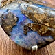 Australian Boulder Opal 30mm Prong Set Pendant on 18" Box Chain