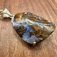 Australian Boulder Opal 30mm Prong Set Pendant on 18" Box Chain