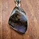 Australian Boulder Opal 22mm Triangular Cabochon Bezel Set Pendant on 18" Chain