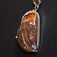 Australian Boulder Opal 30mm Prong Set Pendant on 18" Box Chain