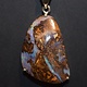 Australian Boulder Opal 30mm Prong Set Pendant on 18" Box Chain
