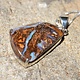 Australian Boulder Opal 30mm Prong Set Pendant on 18" Box Chain