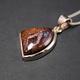 SS Australian Boulder Opal 21mm Triangular Cab Bezel Set Pendant on 18" Chain