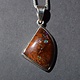 SS Australian Boulder Opal 21mm Triangular Cab Bezel Set Pendant on 18" Chain