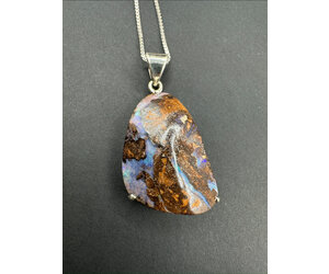 その他 FaB Opal Amulet cold Socketed Opal Amulet Pendant by Kravin Glass and Graphic