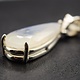 VIT 005 SS Rainbow Moonstone 11x27mm Faceted Teardrop Shaped Pendant With 18" Box Chain