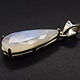 VIT 005 SS Rainbow Moonstone 11x27mm Faceted Teardrop Shaped Pendant With 18" Box Chain
