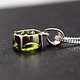 SS Peridot 10mm Faceted Oval Prong Set Pendant on 18" Chain