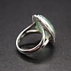 SS Aventurine 12x18mm Pear Shape Cabochon Notched Bezel Ring, Sz. 6
