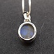 SAF 006 SS Labradorite 6x8mm Oval Pendant With Box Chain Necklace, 18"