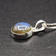 SAF 006 SS Labradorite 6x8mm Oval Pendant With Box Chain Necklace, 18"