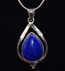 SAF 006 Lapis Lazuli  20x19mm Pear Pendant