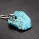 SS Turquoise Nugget 25x23mm Drilled w/Silver bail and 18" Gourmette Chain Necklace
