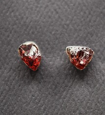 Garnet 10mm Freefrom Stud Earrings