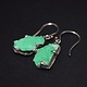 SS Druzy Variscite 18mm Prong-Set Dangle Earrings