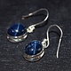 GXF SS Enhanced Blue Star Sapphire 10mm Round Dangle Earrings