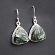 PJB SS Seraphinite 15mm Triangular Dangle Earrings
