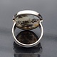VIT 005 SS Montana Agate 28mm Oval Cab Bezel Set Ring Size 7