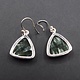 PJB SS Seraphinite 15mm Triangular Dangle Earrings