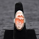 SS Mexican Crazy Lace Agate 25mm Oval Cab Bezel Set Ring Size 6