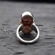 SS Mexican Crazy Lace Agate 25mm Oval Cab Bezel Set Ring Size 6