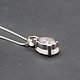 SS Rainbow Moonstone 12mm Faceted Oval Prong-Set on 18" Box Chain Necklace