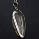 SUG 011 SS Libyan Tektite Rough 15x36mm Freeform Bezel Set Pendant