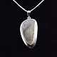 SUG 011 SS Libyan Tektite Rough 15x36mm Freeform Bezel Set Pendant