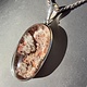 STB 001 SS Lodolite 34mm Oval Cab Bezel Set Pendant