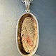 STB 001 SS Lodolite 34mm Oval Cab Bezel Set Pendant