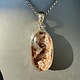 STB 001 SS Lodolite 34mm Oval Cab Bezel Set Pendant