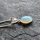 VIT 005 SS Ethiopian Opal 10mm Oval Polished Bezel Set Necklace 18"