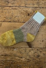 HFB Flax/Olive Dappled Crew Socks (O/S)