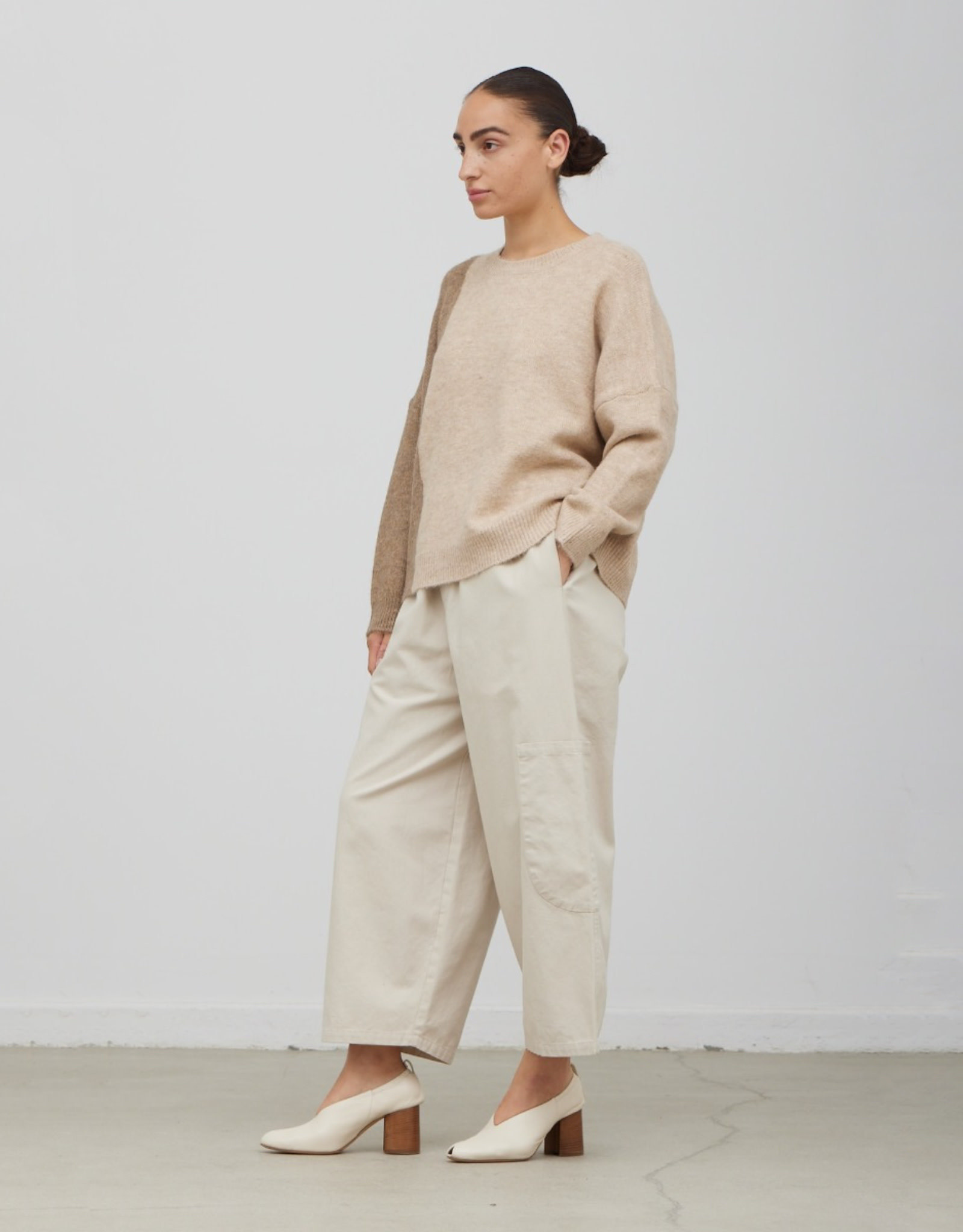 Grade & Gather Oat Two Tone Sweater