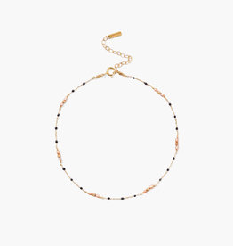Chan Luu Black Bead & Champagne Pearl Anklet (Style 1275)