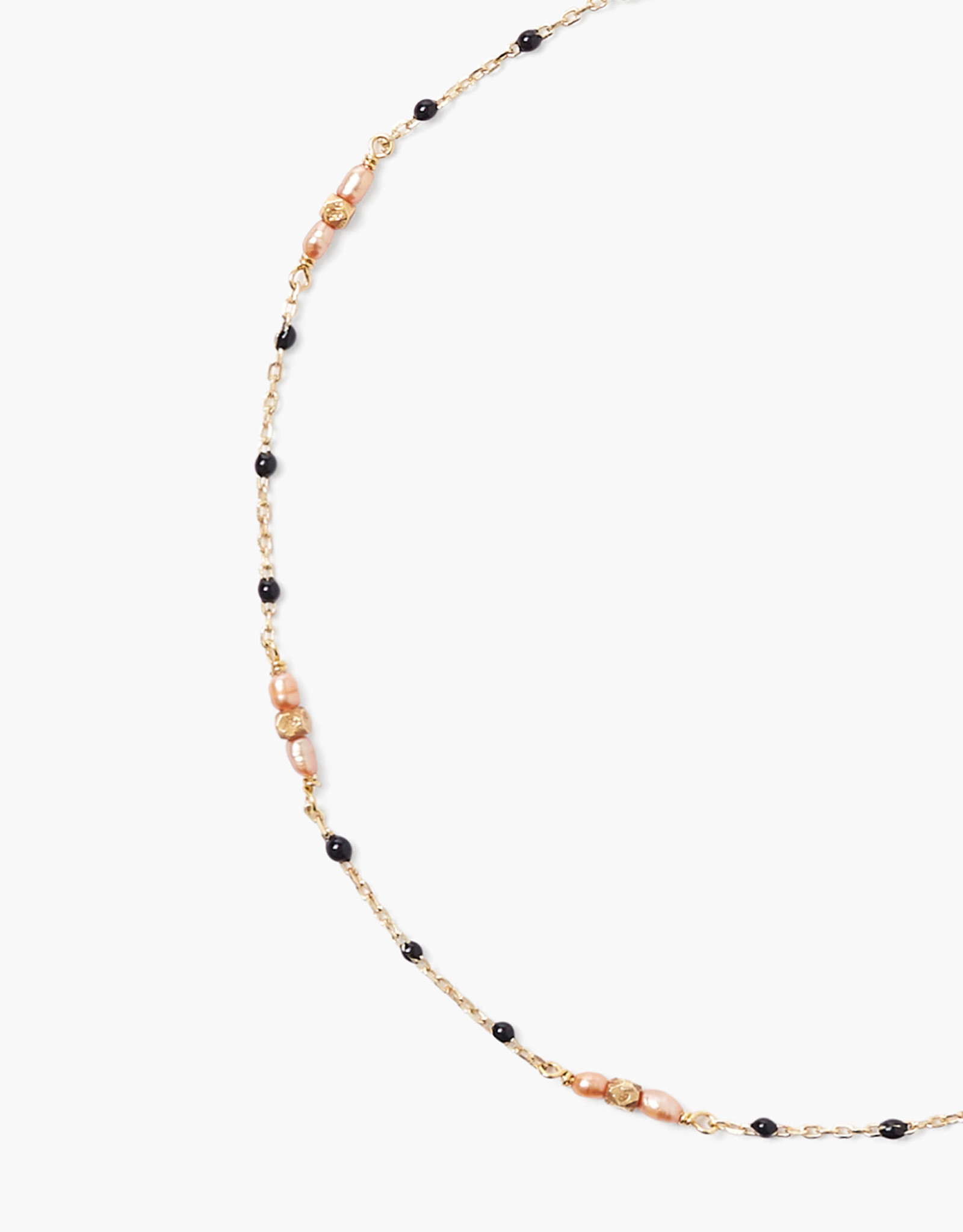 Chan Luu Black Bead & Champagne Pearl Anklet (Style 1275)